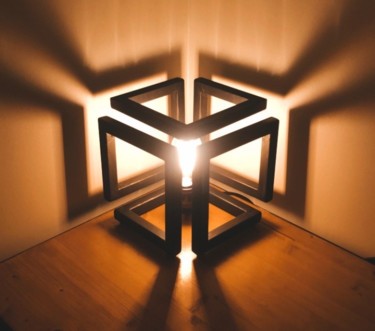 Design mit dem Titel "Lampe cube infini" von Tintin, Original-Kunstwerk, Leuchte