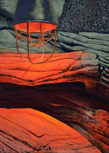 Peinture intitulée "Cage pour tortue" par Quentin Geslan, Œuvre d'art originale, Huile Monté sur Châssis en bois