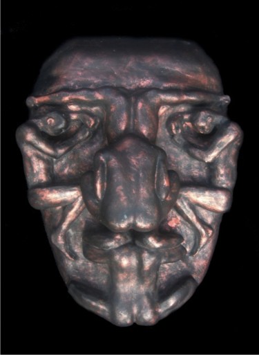 Escultura titulada "Máscara" por Quetza, Obra de arte original, Cerámica