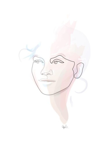 Obrazy i ryciny zatytułowany „portrait Zendaya” autorstwa Quibe, Oryginalna praca, Pigmenty