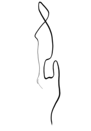 Рисунок под названием "cheval" - Quibe, Подлинное произведение искусства, Чернила