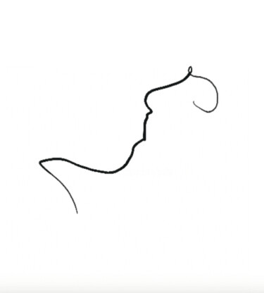 Dibujo titulada "Baiser toute promes…" por Quibe, Obra de arte original, Tinta