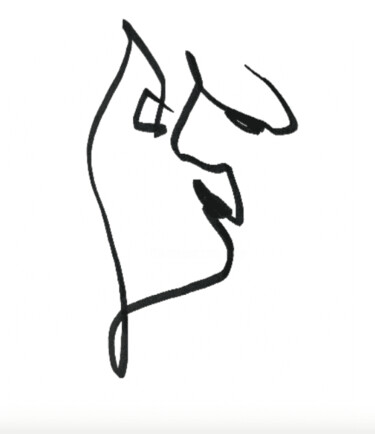 Desenho intitulada "Baiser je m’engage,…" por Quibe, Obras de arte originais, Tinta