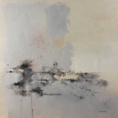 Peinture intitulée "Horizon 22" par Daniel Quievreux, Œuvre d'art originale, Huile