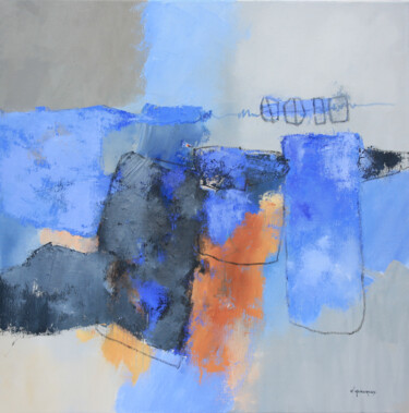 Pintura titulada "Le bleu n'appartien…" por Daniel Quievreux, Obra de arte original, Oleo Montado en Bastidor de camilla de…