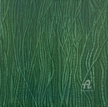Картина под названием "Primal Contact 8" - Quin De La Mer, Подлинное произведение искусства, Масло