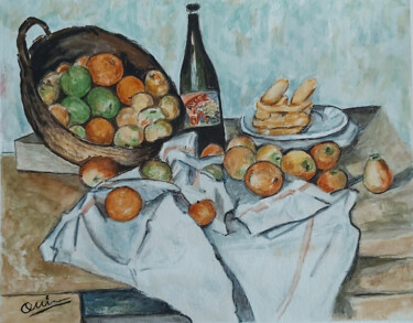 Malerei mit dem Titel "Bodegon" von Quin, Original-Kunstwerk, Aquarell