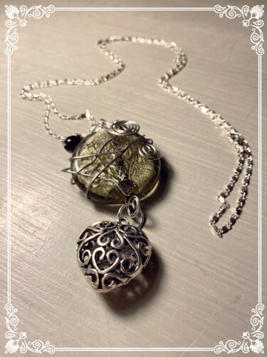 Design titled "Collier perle ronde…" by Quintessence Bijoux De Création, Original Artwork, Jewelry