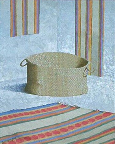 Ζωγραφική με τίτλο "The Basket" από Qusay Alawami, Αυθεντικά έργα τέχνης, Λάδι
