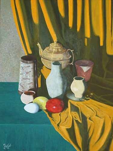 Malerei mit dem Titel "Still life" von Qusay Alawami, Original-Kunstwerk, Öl