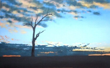 Painting titled "Sunset" by Qusay Alawami, Original Artwork, Oil