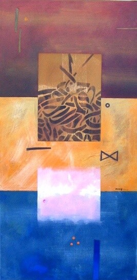 Painting titled "Abstract28" by Qusay Alawami, Original Artwork