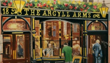 Schilderij getiteld "N°1038  The Argyll…" door R. Cavalié, Origineel Kunstwerk, Anders Gemonteerd op Frame voor houten branc…