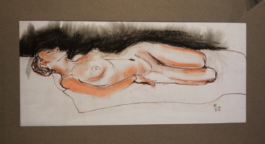 Drawing titled "N.R. N° 21" by R. Cavalié, Original Artwork, Conté