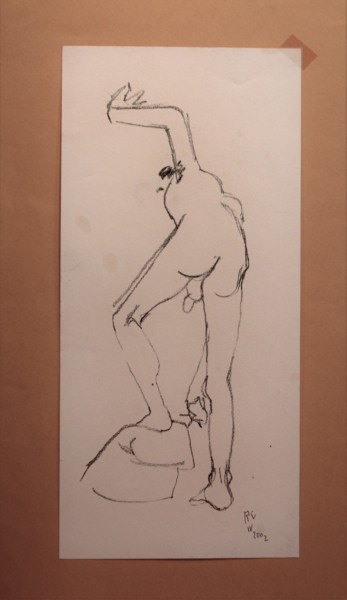 Drawing titled "N.R. N° 23" by R. Cavalié, Original Artwork, Conté