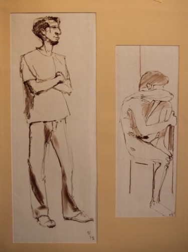 Drawing titled "NR N°30" by R. Cavalié, Original Artwork, Conté