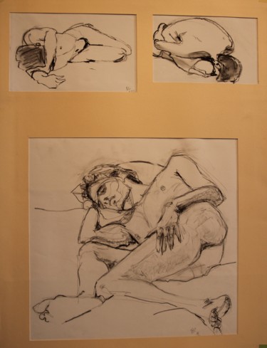 Drawing titled "NR N°34" by R. Cavalié, Original Artwork, Chalk