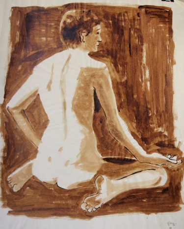 Drawing titled "N°421   Avant le ma…" by R. Cavalié, Original Artwork, Chalk