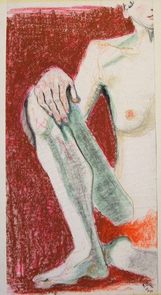 Desenho intitulada "N°422   Avant le ma…" por R. Cavalié, Obras de arte originais, Pastel