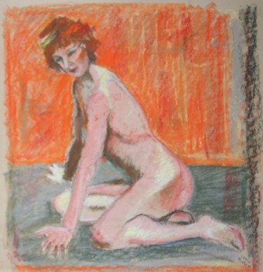 Dessin intitulée "N°450  Invitation a…" par R. Cavalié, Œuvre d'art originale, Pastel