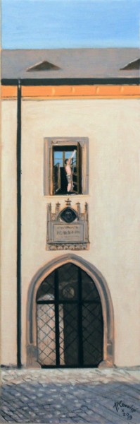 Painting titled "N° 1095 Kunà Hora :…" by R. Cavalié, Original Artwork, Oil Mounted on Wood Stretcher frame