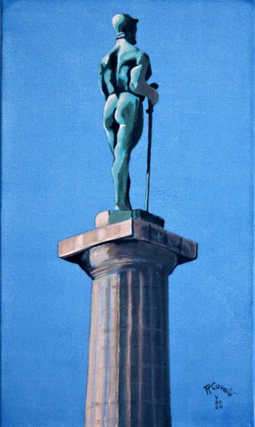 Ζωγραφική με τίτλο "N° 1119. Belgrade 1…" από R. Cavalié, Αυθεντικά έργα τέχνης, Λάδι Τοποθετήθηκε στο Ξύλινο φορείο σκελετό