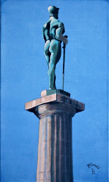 Painting titled "N° 1119. Belgrade 1…" by R. Cavalié, Original Artwork, Oil Mounted on Wood Stretcher frame