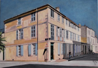Painting titled "N° 1170  Rochefort.…" by R. Cavalié, Original Artwork, Oil Mounted on Wood Stretcher frame