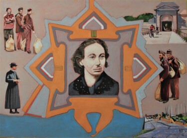 Painting titled "N° 1215 Saint Marti…" by R. Cavalié, Original Artwork, Oil Mounted on Wood Stretcher frame