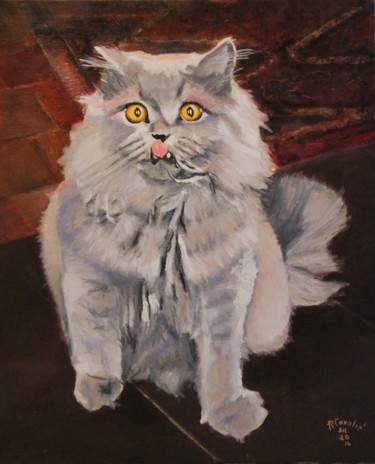 N° 961 Toilettage en cours Painting titled "N° 961 Toilettage…" by R. Cavalié, Original Art, Other
