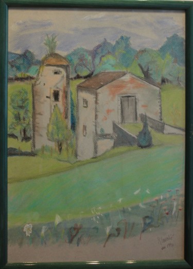 Dessin intitulée "N° 81 La tour du Ca…" par R. Cavalié, Œuvre d'art originale, Pastel