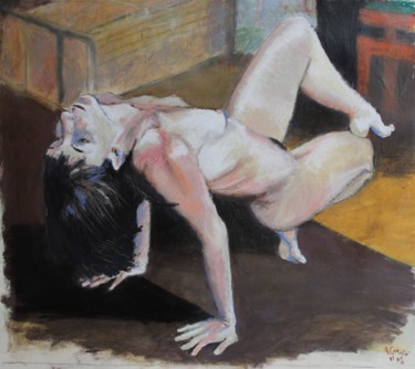 Zeichnungen mit dem Titel "N° 840  Trea (2)" von R. Cavalié, Original-Kunstwerk, Pastell