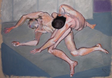 Рисунок под названием "N° 880  Jumeaux 2" - R. Cavalié, Подлинное произведение искусства, Пастель