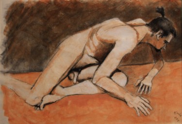 Рисунок под названием "N° 631  Baïkal déco…" - R. Cavalié, Подлинное произведение искусства, Древесный уголь