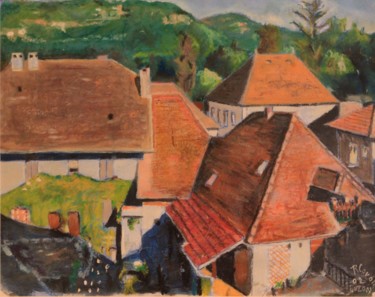 Zeichnungen mit dem Titel "N° 568  Chanaz. Toi…" von R. Cavalié, Original-Kunstwerk, Pastell