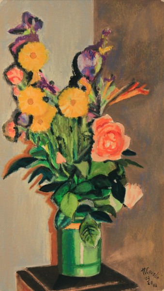 Рисунок под названием "N°578  Bouquet dans…" - R. Cavalié, Подлинное произведение искусства, Пастель
