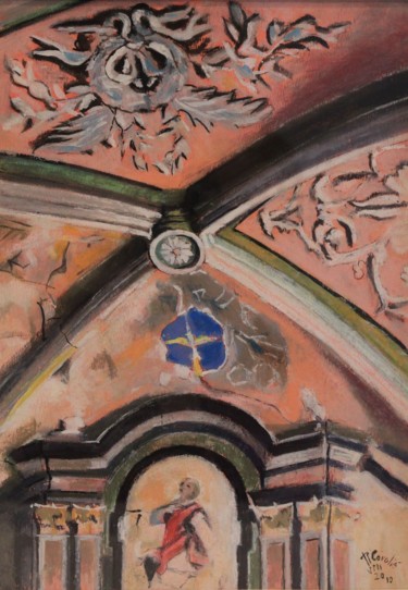 Dessin intitulée "N°781  Plafond de l…" par R. Cavalié, Œuvre d'art originale, Pastel