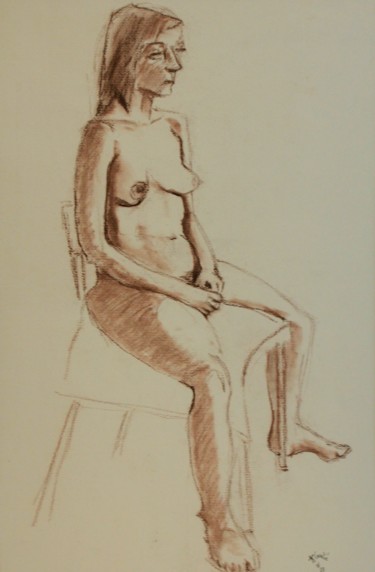 Drawing titled "N°659  Trente minut…" by R. Cavalié, Original Artwork, Chalk