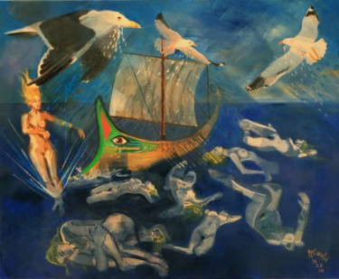 Malerei mit dem Titel "N° 985  La jeune Ta…" von R. Cavalié, Original-Kunstwerk, Öl Auf Keilrahmen aus Holz montiert