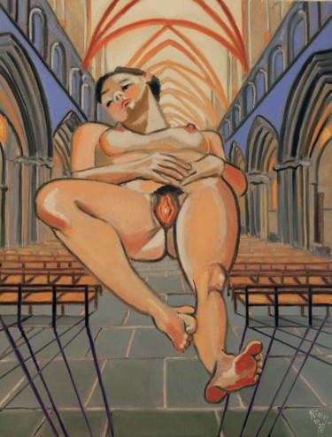 Peinture intitulée "N°991  Étroits sont…" par R. Cavalié, Œuvre d'art originale, Autre Monté sur Châssis en bois
