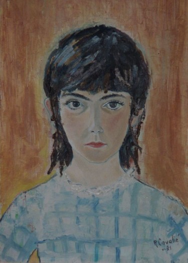 Peinture intitulée "N° 32  Sylvie à hui…" par R. Cavalié, Œuvre d'art originale, Huile