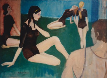 Peinture intitulée "N° 33 A la danse" par R. Cavalié, Œuvre d'art originale, Huile