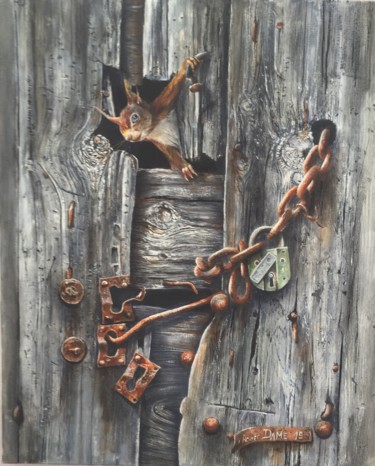 Pintura titulada "Porte Close" por Roger Dame, Obra de arte original, Oleo
