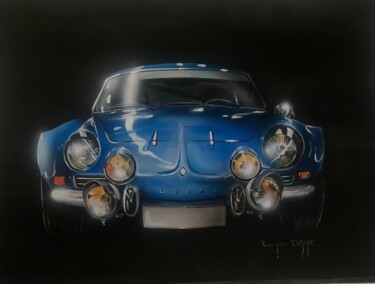 Schilderij getiteld "Berlinette dans la…" door Roger Dame, Origineel Kunstwerk, Airbrush