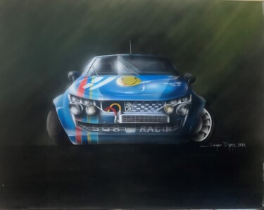 Painting titled "508 Racing" by Roger Dame, Original Artwork, Airbrush