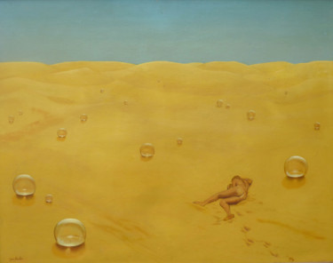 Peinture intitulée "la-soif.jpg" par Roger Foucher-Lottin, Œuvre d'art originale, Huile