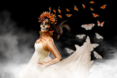 Фотография под названием "Monarch butterflies…" - R&N Photography, Подлинное произведение искусства, Цифровая фотография