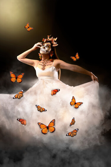 Fotografie mit dem Titel "Monarch butterflies…" von R&N Photography, Original-Kunstwerk, Digitale Fotografie