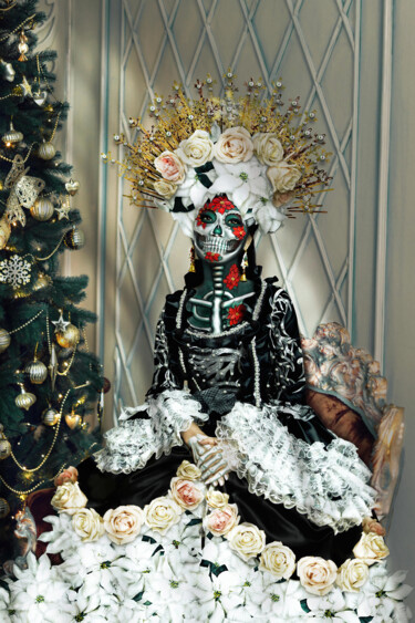 Photography titled "La Catrina with whi…" by R&N Photography, Original Artwork, Digital Photography
