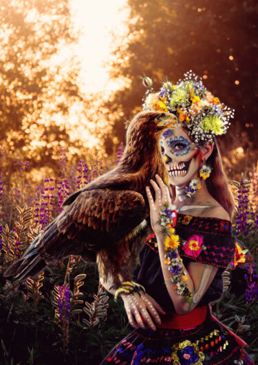 Photography titled "La Catrina & Golden…" by R&N Photography, Original Artwork, Digital Photography
